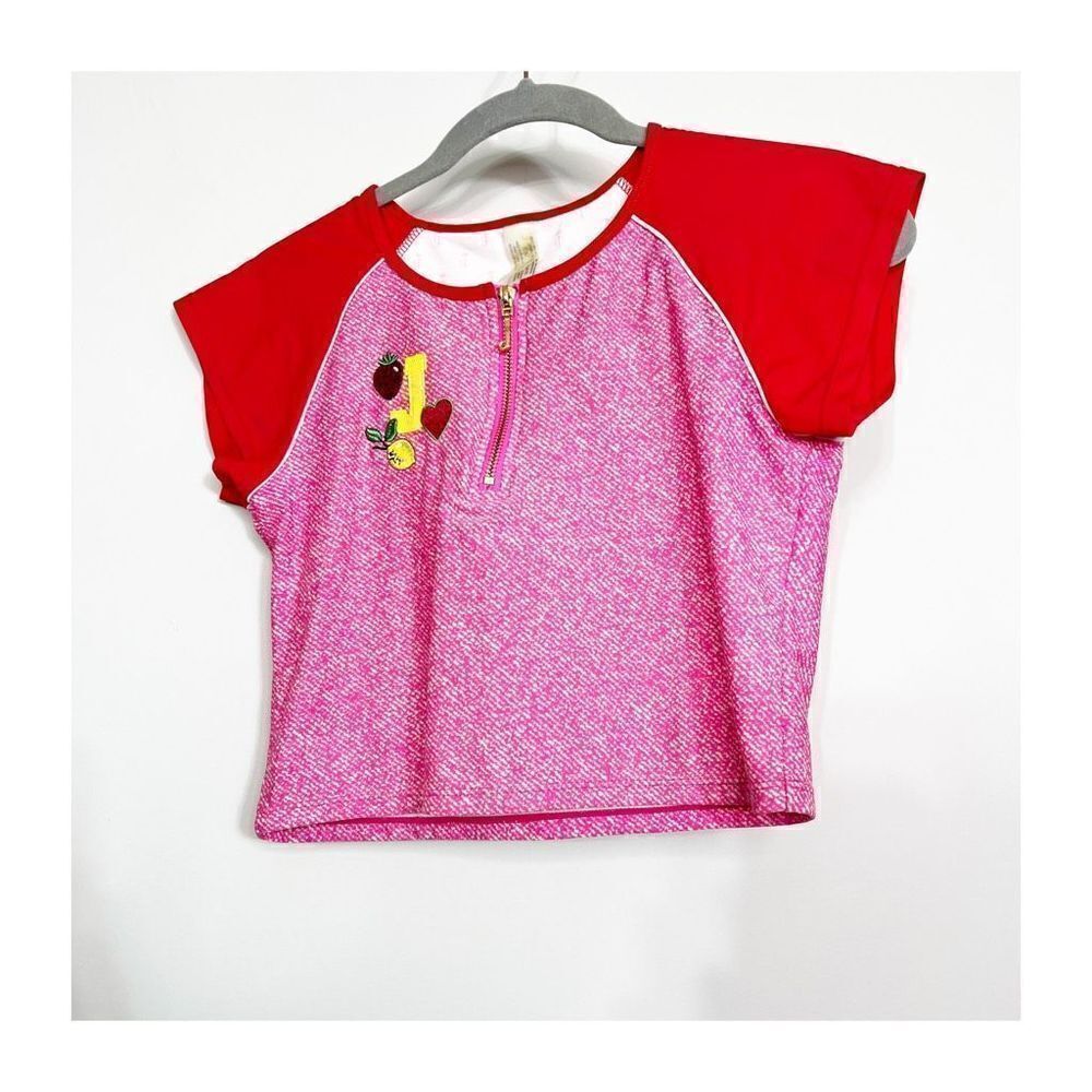 Juicy Couture strawberry authentic deadstock crop top with zipper XS